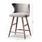Baxton Studio Sagira Modern Grey Velvet Fabric and Walnut Brown Finished Wood 2-PC Counter Stool Set 186-11681-Zoro - alternate 8